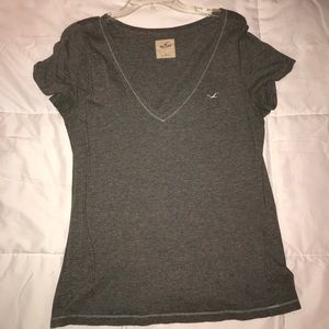 Gray V neck